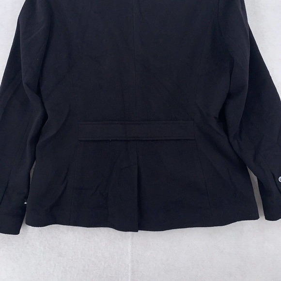 Eddie Bauer Black Wool Angora Blend Blazer Jacket‎ Career Wear Womens Large - Picture 3 of 7